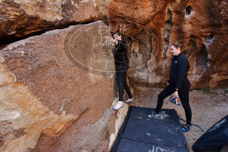 Bouldering in Hueco Tanks on 01/26/2020 with Blue Lizard Climbing and Yoga

Filename: SRM_20200126_1126490.jpg
Aperture: f/5.6
Shutter Speed: 1/200
Body: Canon EOS-1D Mark II
Lens: Canon EF 16-35mm f/2.8 L