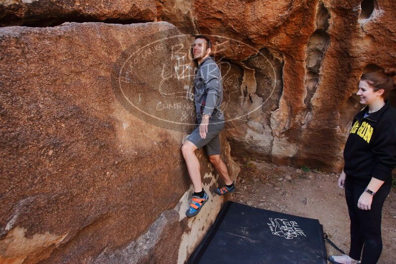 Bouldering in Hueco Tanks on 01/26/2020 with Blue Lizard Climbing and Yoga

Filename: SRM_20200126_1132120.jpg
Aperture: f/5.0
Shutter Speed: 1/250
Body: Canon EOS-1D Mark II
Lens: Canon EF 16-35mm f/2.8 L