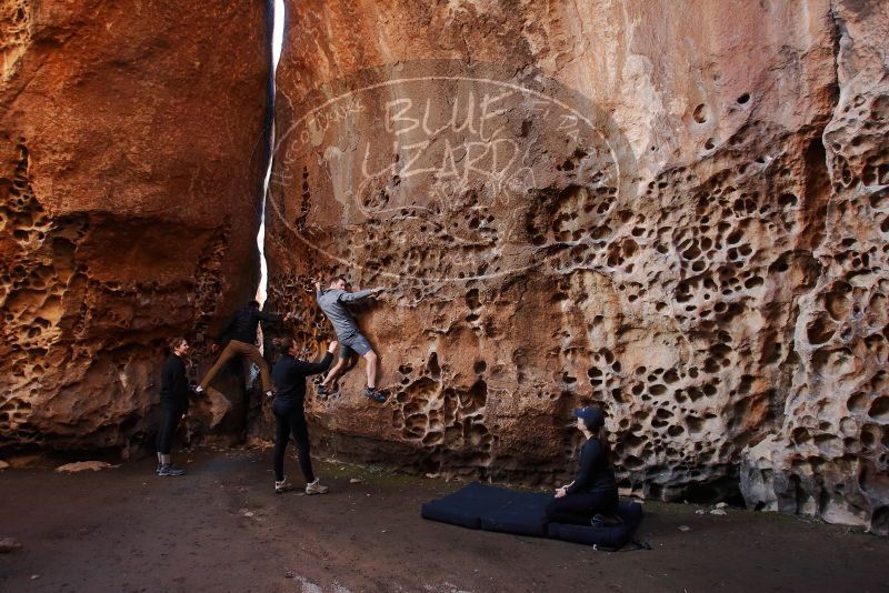Bouldering in Hueco Tanks on 01/26/2020 with Blue Lizard Climbing and Yoga

Filename: SRM_20200126_1224330.jpg
Aperture: f/4.0
Shutter Speed: 1/125
Body: Canon EOS-1D Mark II
Lens: Canon EF 16-35mm f/2.8 L