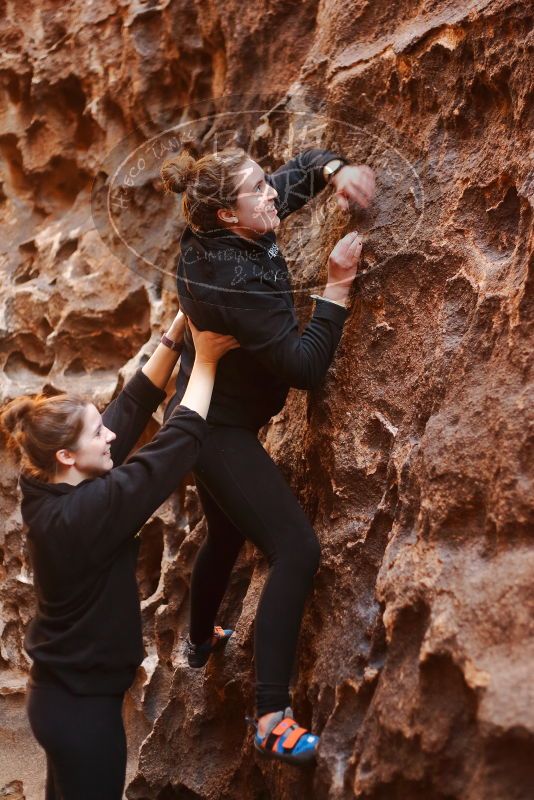 Bouldering in Hueco Tanks on 01/26/2020 with Blue Lizard Climbing and Yoga

Filename: SRM_20200126_1257560.jpg
Aperture: f/2.5
Shutter Speed: 1/125
Body: Canon EOS-1D Mark II
Lens: Canon EF 50mm f/1.8 II