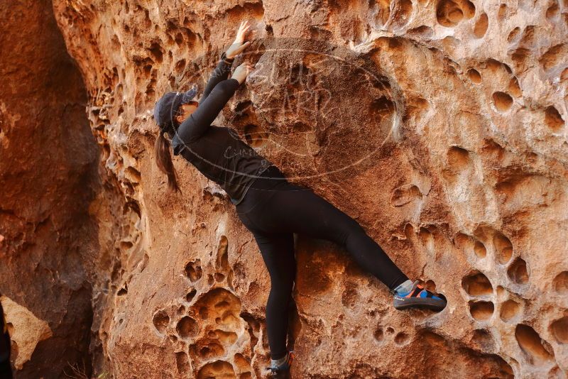 Bouldering in Hueco Tanks on 01/26/2020 with Blue Lizard Climbing and Yoga

Filename: SRM_20200126_1300080.jpg
Aperture: f/3.2
Shutter Speed: 1/125
Body: Canon EOS-1D Mark II
Lens: Canon EF 50mm f/1.8 II