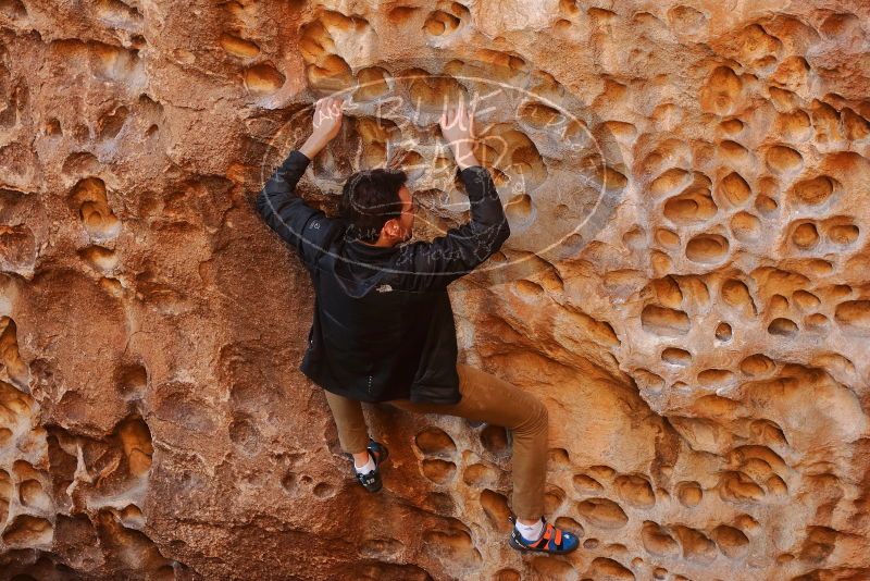 Bouldering in Hueco Tanks on 01/26/2020 with Blue Lizard Climbing and Yoga

Filename: SRM_20200126_1319511.jpg
Aperture: f/3.5
Shutter Speed: 1/125
Body: Canon EOS-1D Mark II
Lens: Canon EF 50mm f/1.8 II