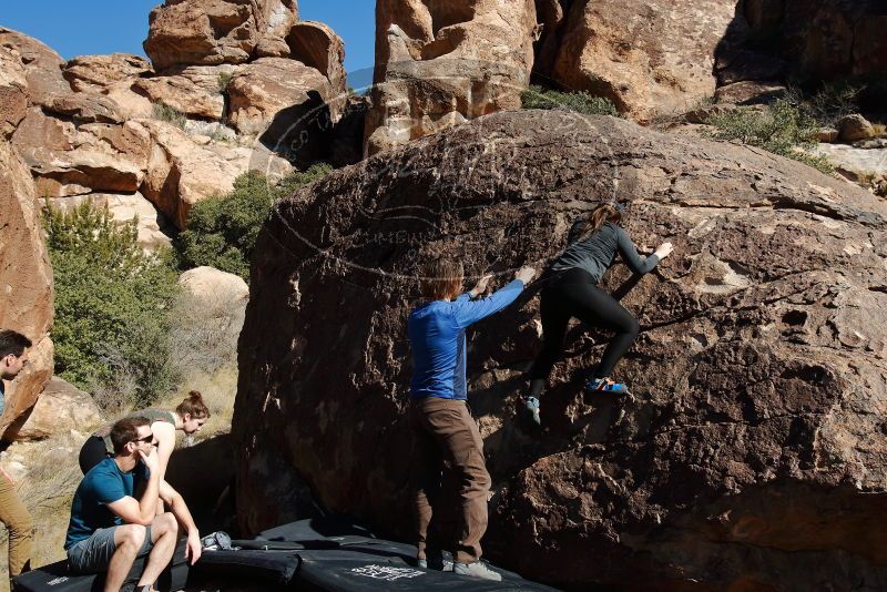 Bouldering in Hueco Tanks on 01/26/2020 with Blue Lizard Climbing and Yoga

Filename: SRM_20200126_1418170.jpg
Aperture: f/8.0
Shutter Speed: 1/400
Body: Canon EOS-1D Mark II
Lens: Canon EF 16-35mm f/2.8 L