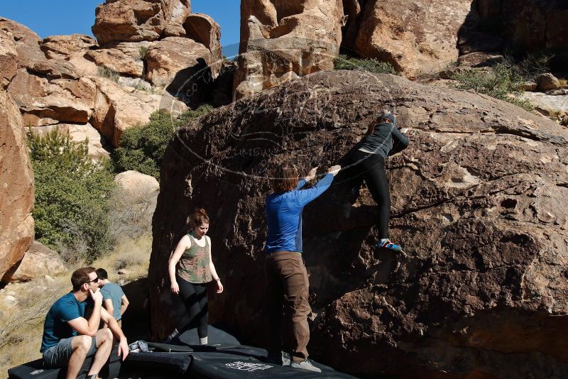 Bouldering in Hueco Tanks on 01/26/2020 with Blue Lizard Climbing and Yoga

Filename: SRM_20200126_1418230.jpg
Aperture: f/8.0
Shutter Speed: 1/400
Body: Canon EOS-1D Mark II
Lens: Canon EF 16-35mm f/2.8 L