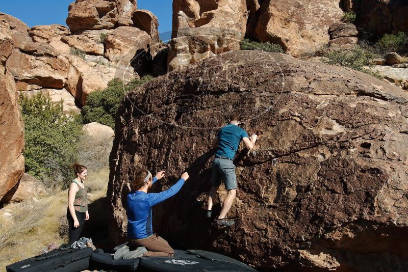 Bouldering in Hueco Tanks on 01/26/2020 with Blue Lizard Climbing and Yoga

Filename: SRM_20200126_1450150.jpg
Aperture: f/8.0
Shutter Speed: 1/400
Body: Canon EOS-1D Mark II
Lens: Canon EF 16-35mm f/2.8 L