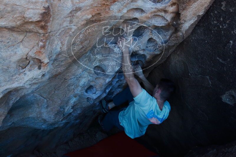 Bouldering in Hueco Tanks on 01/27/2020 with Blue Lizard Climbing and Yoga

Filename: SRM_20200127_1047160.jpg
Aperture: f/6.3
Shutter Speed: 1/250
Body: Canon EOS-1D Mark II
Lens: Canon EF 16-35mm f/2.8 L