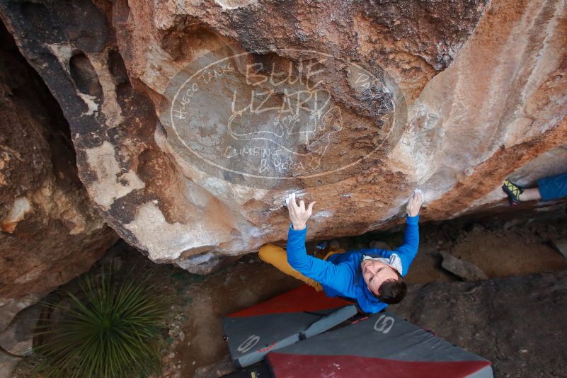 Bouldering in Hueco Tanks on 01/27/2020 with Blue Lizard Climbing and Yoga

Filename: SRM_20200127_1110430.jpg
Aperture: f/6.3
Shutter Speed: 1/250
Body: Canon EOS-1D Mark II
Lens: Canon EF 16-35mm f/2.8 L