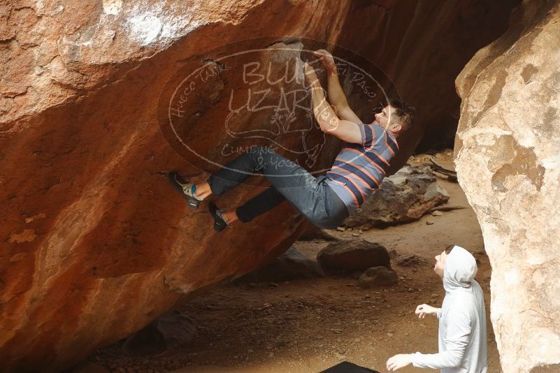 Bouldering in Hueco Tanks on 01/27/2020 with Blue Lizard Climbing and Yoga

Filename: SRM_20200127_1132390.jpg
Aperture: f/5.0
Shutter Speed: 1/250
Body: Canon EOS-1D Mark II
Lens: Canon EF 50mm f/1.8 II