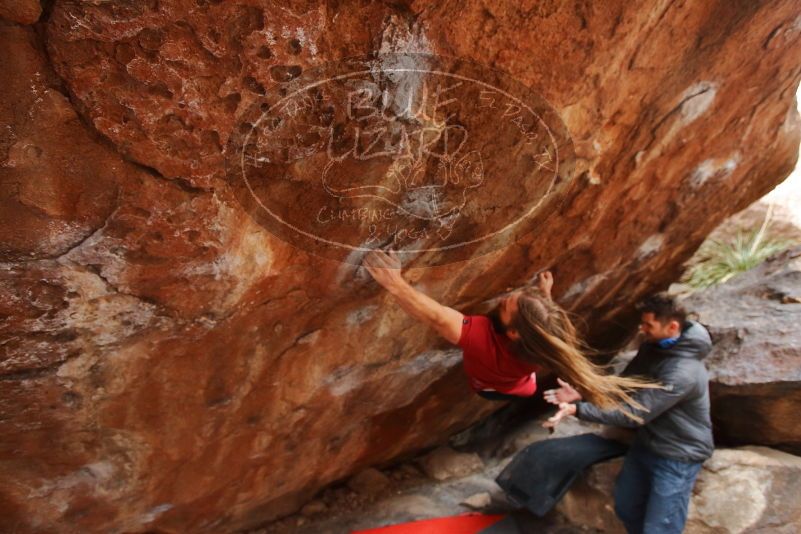 Bouldering in Hueco Tanks on 01/27/2020 with Blue Lizard Climbing and Yoga

Filename: SRM_20200127_1323181.jpg
Aperture: f/3.5
Shutter Speed: 1/320
Body: Canon EOS-1D Mark II
Lens: Canon EF 16-35mm f/2.8 L