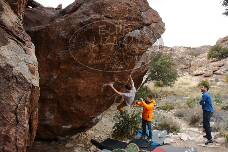 Bouldering in Hueco Tanks on 01/27/2020 with Blue Lizard Climbing and Yoga

Filename: SRM_20200127_1500540.jpg
Aperture: f/7.1
Shutter Speed: 1/250
Body: Canon EOS-1D Mark II
Lens: Canon EF 16-35mm f/2.8 L