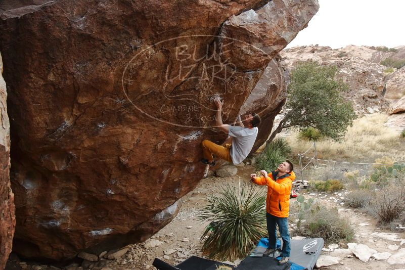 Bouldering in Hueco Tanks on 01/27/2020 with Blue Lizard Climbing and Yoga

Filename: SRM_20200127_1501000.jpg
Aperture: f/6.3
Shutter Speed: 1/250
Body: Canon EOS-1D Mark II
Lens: Canon EF 16-35mm f/2.8 L