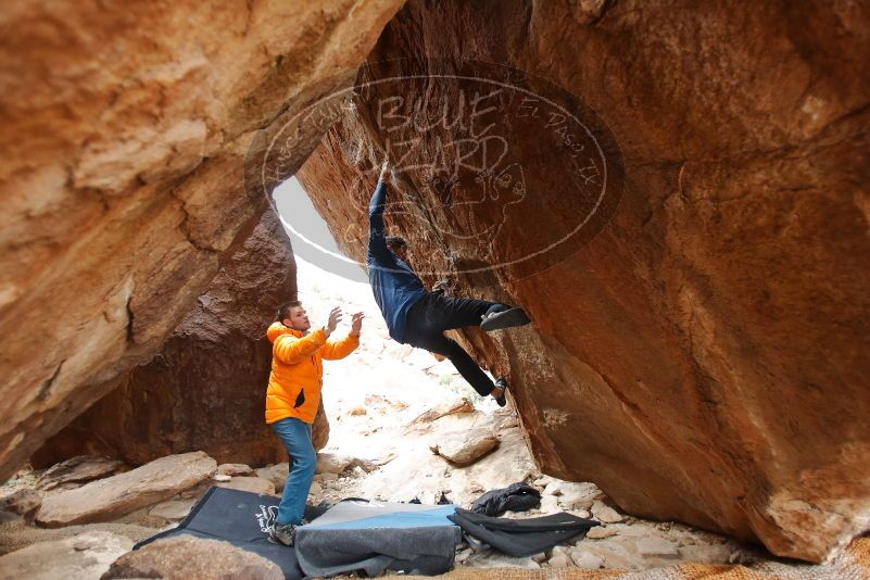 Bouldering in Hueco Tanks on 01/27/2020 with Blue Lizard Climbing and Yoga

Filename: SRM_20200127_1523310.jpg
Aperture: f/2.8
Shutter Speed: 1/250
Body: Canon EOS-1D Mark II
Lens: Canon EF 16-35mm f/2.8 L