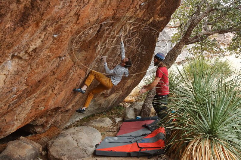 Bouldering in Hueco Tanks on 01/27/2020 with Blue Lizard Climbing and Yoga

Filename: SRM_20200127_1523340.jpg
Aperture: f/6.3
Shutter Speed: 1/250
Body: Canon EOS-1D Mark II
Lens: Canon EF 16-35mm f/2.8 L