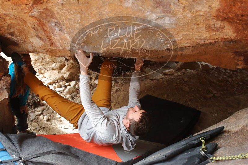 Bouldering in Hueco Tanks on 01/27/2020 with Blue Lizard Climbing and Yoga

Filename: SRM_20200127_1557140.jpg
Aperture: f/5.0
Shutter Speed: 1/250
Body: Canon EOS-1D Mark II
Lens: Canon EF 16-35mm f/2.8 L