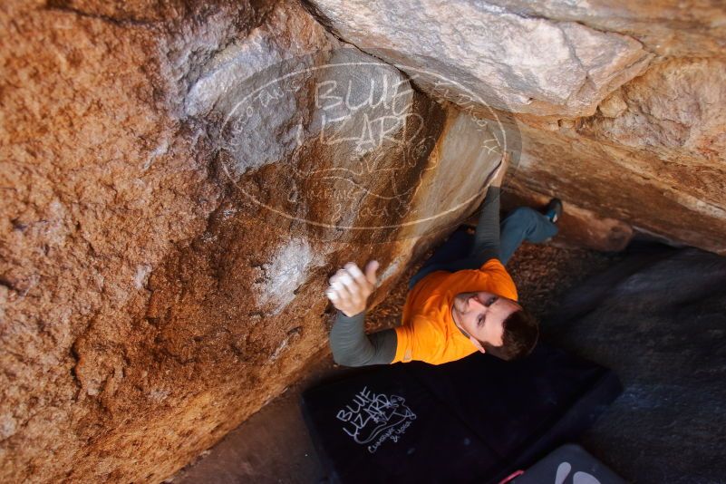Bouldering in Hueco Tanks on 01/29/2020 with Blue Lizard Climbing and Yoga

Filename: SRM_20200129_1146561.jpg
Aperture: f/4.0
Shutter Speed: 1/250
Body: Canon EOS-1D Mark II
Lens: Canon EF 16-35mm f/2.8 L