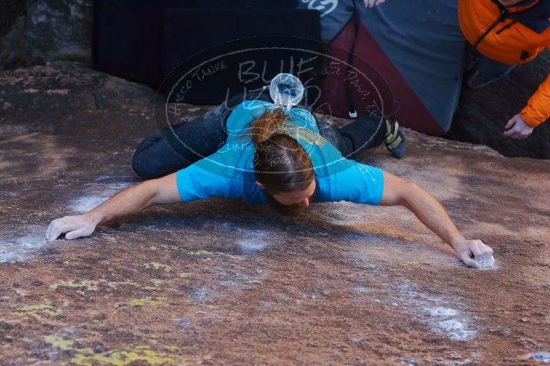 Bouldering in Hueco Tanks on 01/29/2020 with Blue Lizard Climbing and Yoga

Filename: SRM_20200129_1243440.jpg
Aperture: f/4.5
Shutter Speed: 1/250
Body: Canon EOS-1D Mark II
Lens: Canon EF 50mm f/1.8 II