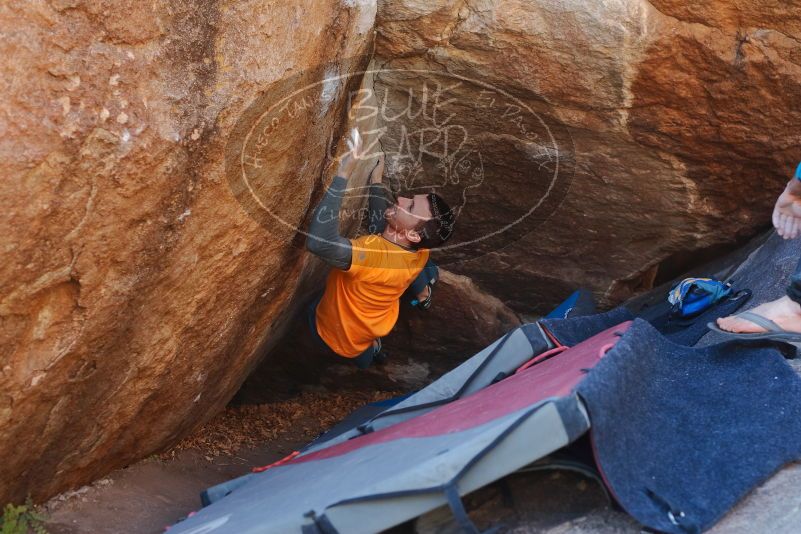 Bouldering in Hueco Tanks on 01/29/2020 with Blue Lizard Climbing and Yoga

Filename: SRM_20200129_1249550.jpg
Aperture: f/3.5
Shutter Speed: 1/250
Body: Canon EOS-1D Mark II
Lens: Canon EF 50mm f/1.8 II
