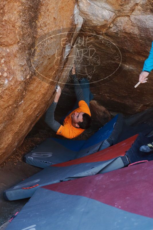 Bouldering in Hueco Tanks on 01/29/2020 with Blue Lizard Climbing and Yoga

Filename: SRM_20200129_1255470.jpg
Aperture: f/4.0
Shutter Speed: 1/250
Body: Canon EOS-1D Mark II
Lens: Canon EF 50mm f/1.8 II