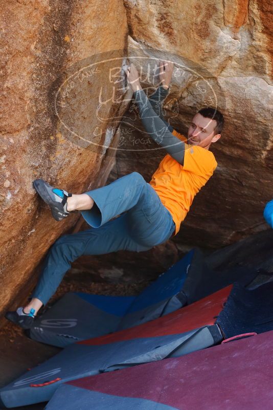 Bouldering in Hueco Tanks on 01/29/2020 with Blue Lizard Climbing and Yoga

Filename: SRM_20200129_1256080.jpg
Aperture: f/4.0
Shutter Speed: 1/250
Body: Canon EOS-1D Mark II
Lens: Canon EF 50mm f/1.8 II