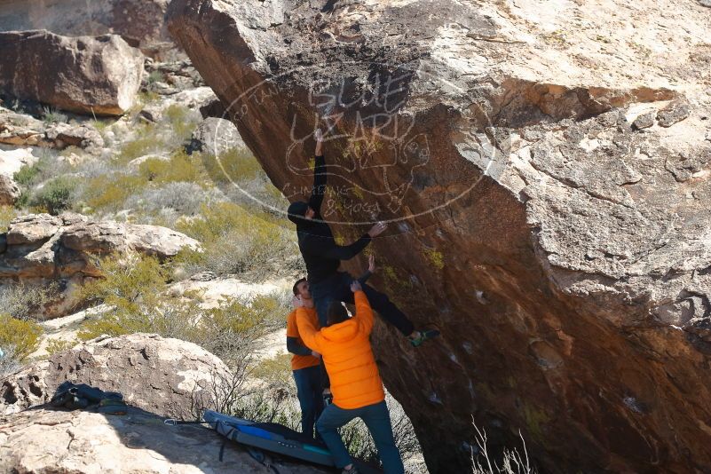 Bouldering in Hueco Tanks on 01/29/2020 with Blue Lizard Climbing and Yoga

Filename: SRM_20200129_1404422.jpg
Aperture: f/4.0
Shutter Speed: 1/500
Body: Canon EOS-1D Mark II
Lens: Canon EF 50mm f/1.8 II