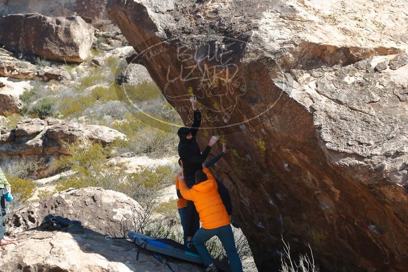 Bouldering in Hueco Tanks on 01/29/2020 with Blue Lizard Climbing and Yoga

Filename: SRM_20200129_1404423.jpg
Aperture: f/4.0
Shutter Speed: 1/500
Body: Canon EOS-1D Mark II
Lens: Canon EF 50mm f/1.8 II