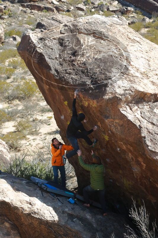 Bouldering in Hueco Tanks on 01/29/2020 with Blue Lizard Climbing and Yoga

Filename: SRM_20200129_1406382.jpg
Aperture: f/4.0
Shutter Speed: 1/500
Body: Canon EOS-1D Mark II
Lens: Canon EF 50mm f/1.8 II