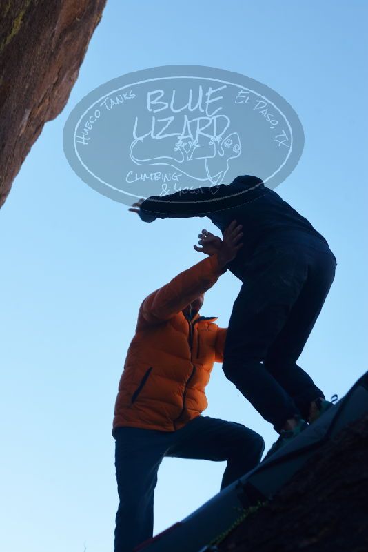 Bouldering in Hueco Tanks on 01/29/2020 with Blue Lizard Climbing and Yoga

Filename: SRM_20200129_1419350.jpg
Aperture: f/4.0
Shutter Speed: 1/400
Body: Canon EOS-1D Mark II
Lens: Canon EF 50mm f/1.8 II