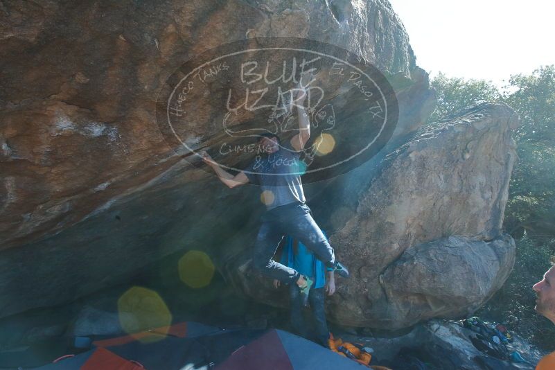 Bouldering in Hueco Tanks on 01/29/2020 with Blue Lizard Climbing and Yoga

Filename: SRM_20200129_1502320.jpg
Aperture: f/10.0
Shutter Speed: 1/320
Body: Canon EOS-1D Mark II
Lens: Canon EF 16-35mm f/2.8 L