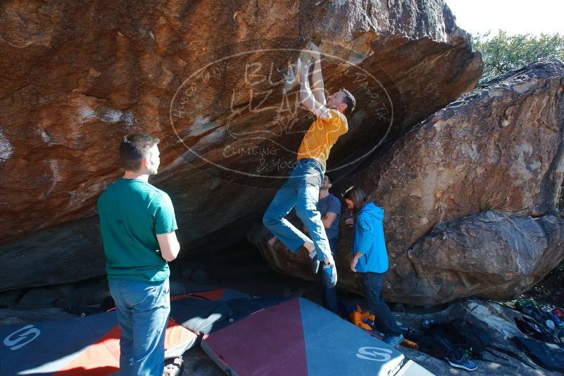 Bouldering in Hueco Tanks on 01/29/2020 with Blue Lizard Climbing and Yoga

Filename: SRM_20200129_1509160.jpg
Aperture: f/8.0
Shutter Speed: 1/320
Body: Canon EOS-1D Mark II
Lens: Canon EF 16-35mm f/2.8 L