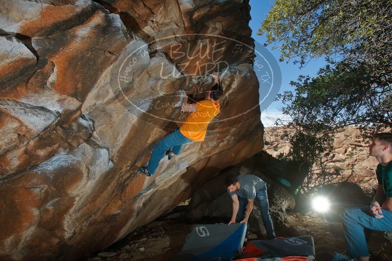 Bouldering in Hueco Tanks on 01/29/2020 with Blue Lizard Climbing and Yoga

Filename: SRM_20200129_1542570.jpg
Aperture: f/8.0
Shutter Speed: 1/250
Body: Canon EOS-1D Mark II
Lens: Canon EF 16-35mm f/2.8 L