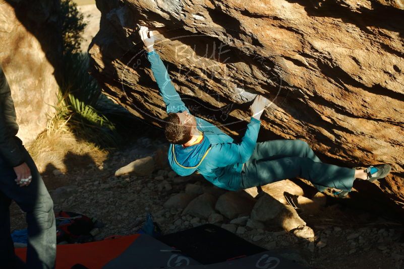 Bouldering in Hueco Tanks on 01/29/2020 with Blue Lizard Climbing and Yoga

Filename: SRM_20200129_1803180.jpg
Aperture: f/3.5
Shutter Speed: 1/500
Body: Canon EOS-1D Mark II
Lens: Canon EF 50mm f/1.8 II