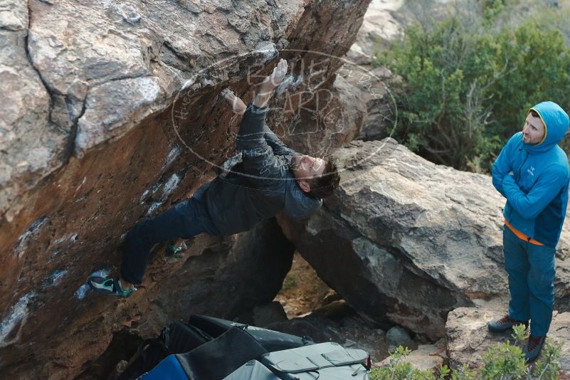 Bouldering in Hueco Tanks on 01/29/2020 with Blue Lizard Climbing and Yoga

Filename: SRM_20200129_1825120.jpg
Aperture: f/3.2
Shutter Speed: 1/200
Body: Canon EOS-1D Mark II
Lens: Canon EF 50mm f/1.8 II