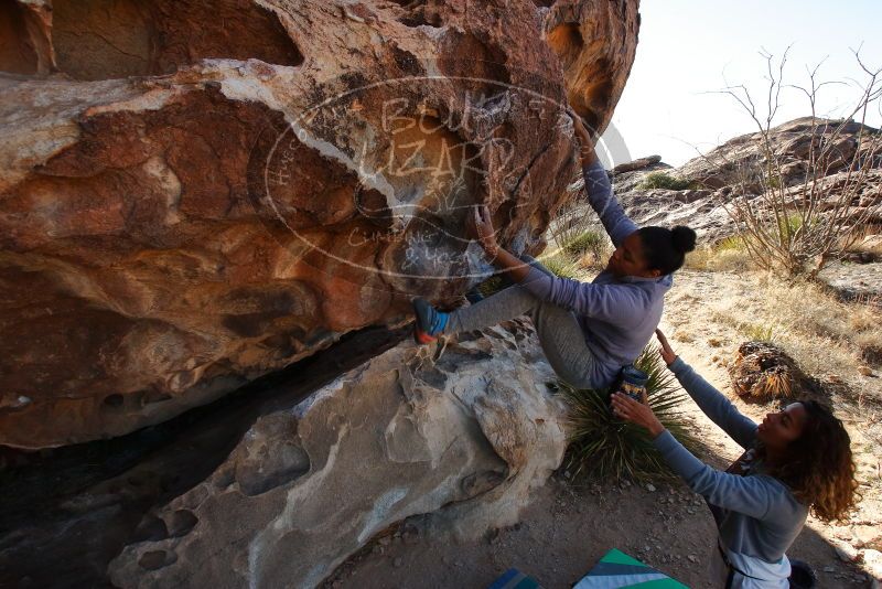 Bouldering in Hueco Tanks on 02/01/2020 with Blue Lizard Climbing and Yoga

Filename: SRM_20200201_1116440.jpg
Aperture: f/8.0
Shutter Speed: 1/250
Body: Canon EOS-1D Mark II
Lens: Canon EF 16-35mm f/2.8 L