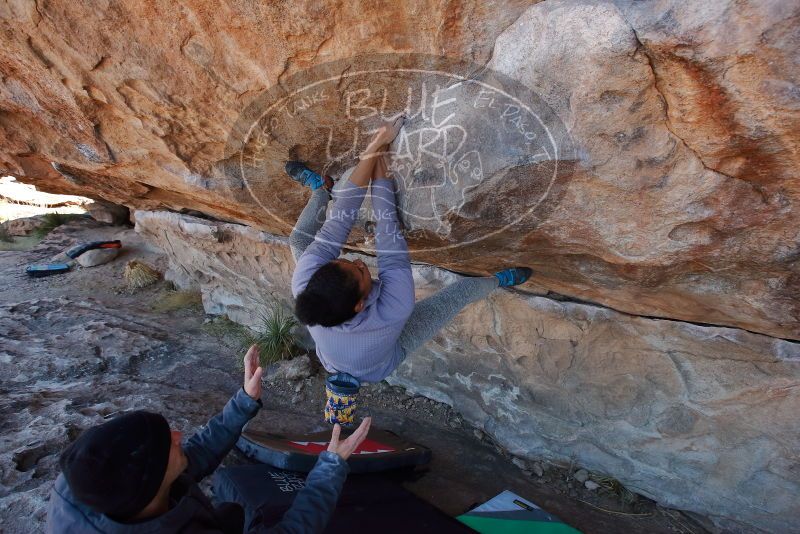 Bouldering in Hueco Tanks on 02/01/2020 with Blue Lizard Climbing and Yoga

Filename: SRM_20200201_1213310.jpg
Aperture: f/6.3
Shutter Speed: 1/250
Body: Canon EOS-1D Mark II
Lens: Canon EF 16-35mm f/2.8 L