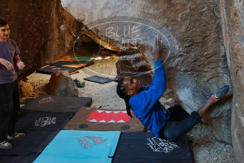 Bouldering in Hueco Tanks on 02/01/2020 with Blue Lizard Climbing and Yoga

Filename: SRM_20200201_1430090.jpg
Aperture: f/3.5
Shutter Speed: 1/250
Body: Canon EOS-1D Mark II
Lens: Canon EF 16-35mm f/2.8 L