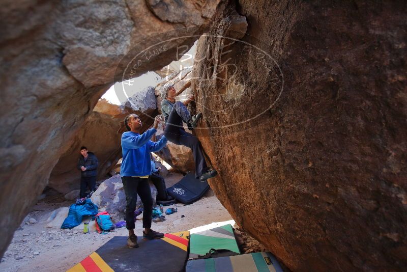 Bouldering in Hueco Tanks on 02/01/2020 with Blue Lizard Climbing and Yoga

Filename: SRM_20200201_1538260.jpg
Aperture: f/3.5
Shutter Speed: 1/250
Body: Canon EOS-1D Mark II
Lens: Canon EF 16-35mm f/2.8 L