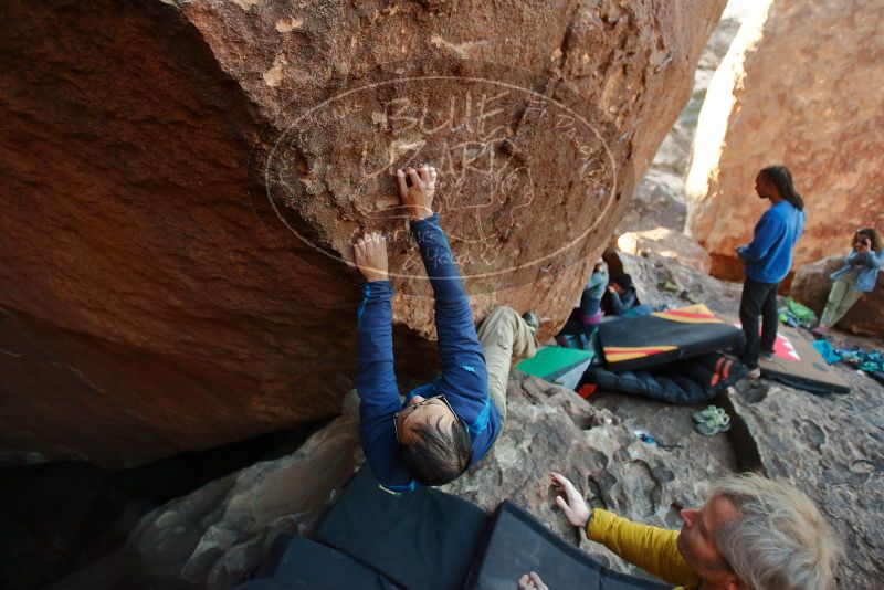 Bouldering in Hueco Tanks on 02/01/2020 with Blue Lizard Climbing and Yoga

Filename: SRM_20200201_1824220.jpg
Aperture: f/2.8
Shutter Speed: 1/250
Body: Canon EOS-1D Mark II
Lens: Canon EF 16-35mm f/2.8 L