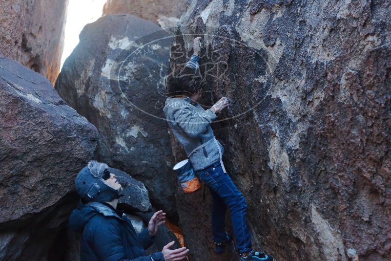 Bouldering in Hueco Tanks on 01/06/2020 with Blue Lizard Climbing and Yoga

Filename: SRM_20200106_1057490.jpg
Aperture: f/3.5
Shutter Speed: 1/200
Body: Canon EOS-1D Mark II
Lens: Canon EF 50mm f/1.8 II