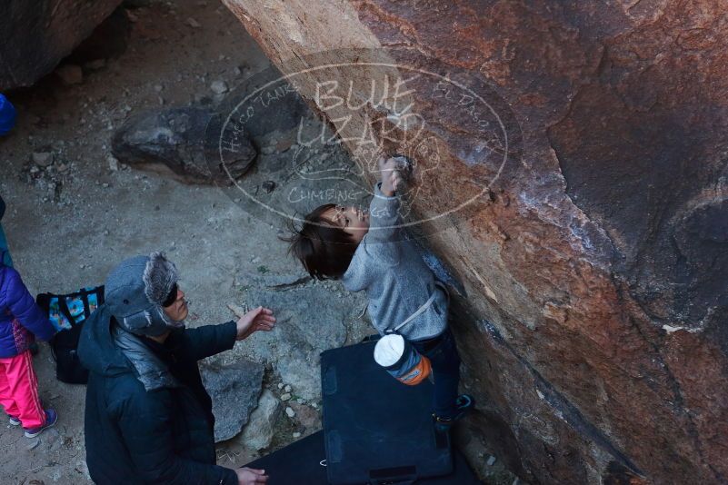 Bouldering in Hueco Tanks on 01/06/2020 with Blue Lizard Climbing and Yoga

Filename: SRM_20200106_1102090.jpg
Aperture: f/4.0
Shutter Speed: 1/250
Body: Canon EOS-1D Mark II
Lens: Canon EF 50mm f/1.8 II