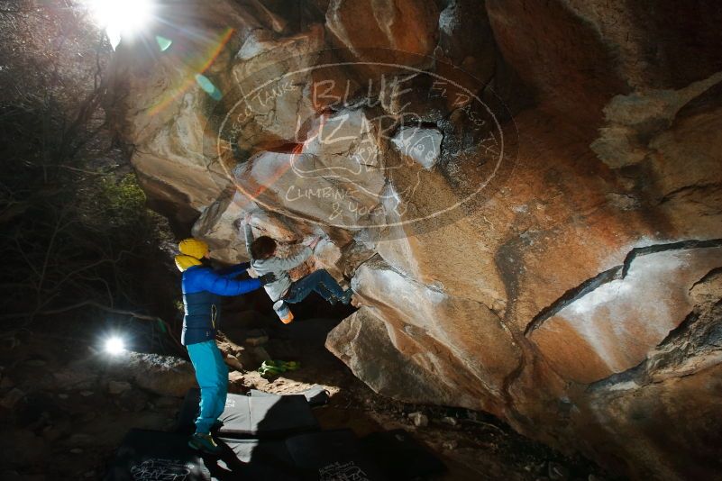 Bouldering in Hueco Tanks on 01/06/2020 with Blue Lizard Climbing and Yoga

Filename: SRM_20200106_1157330.jpg
Aperture: f/8.0
Shutter Speed: 1/250
Body: Canon EOS-1D Mark II
Lens: Canon EF 16-35mm f/2.8 L