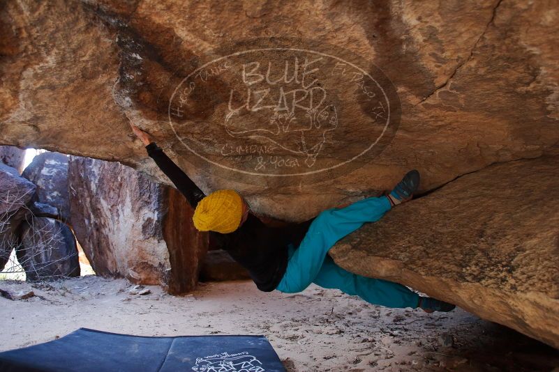 Bouldering in Hueco Tanks on 01/06/2020 with Blue Lizard Climbing and Yoga

Filename: SRM_20200106_1257380.jpg
Aperture: f/3.5
Shutter Speed: 1/250
Body: Canon EOS-1D Mark II
Lens: Canon EF 16-35mm f/2.8 L