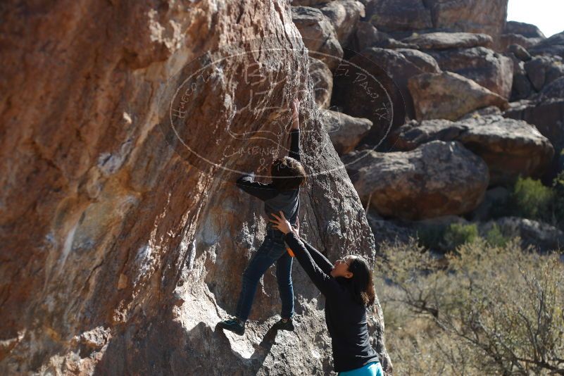 Bouldering in Hueco Tanks on 01/06/2020 with Blue Lizard Climbing and Yoga

Filename: SRM_20200106_1347290.jpg
Aperture: f/2.8
Shutter Speed: 1/400
Body: Canon EOS-1D Mark II
Lens: Canon EF 50mm f/1.8 II
