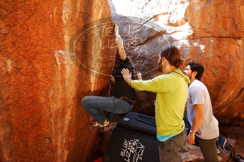 Bouldering in Hueco Tanks on 02/14/2020 with Blue Lizard Climbing and Yoga

Filename: SRM_20200214_1141450.jpg
Aperture: f/3.2
Shutter Speed: 1/250
Body: Canon EOS-1D Mark II
Lens: Canon EF 16-35mm f/2.8 L