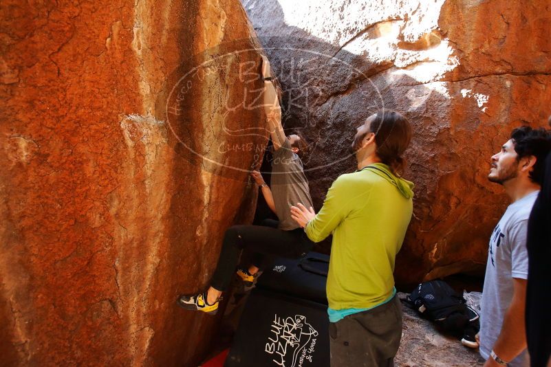 Bouldering in Hueco Tanks on 02/14/2020 with Blue Lizard Climbing and Yoga

Filename: SRM_20200214_1142090.jpg
Aperture: f/4.0
Shutter Speed: 1/250
Body: Canon EOS-1D Mark II
Lens: Canon EF 16-35mm f/2.8 L