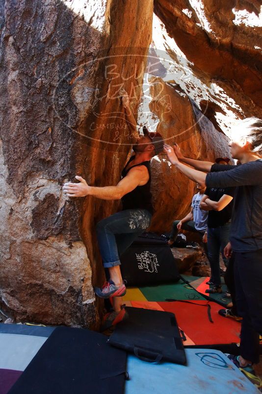 Bouldering in Hueco Tanks on 02/14/2020 with Blue Lizard Climbing and Yoga

Filename: SRM_20200214_1143510.jpg
Aperture: f/5.0
Shutter Speed: 1/250
Body: Canon EOS-1D Mark II
Lens: Canon EF 16-35mm f/2.8 L