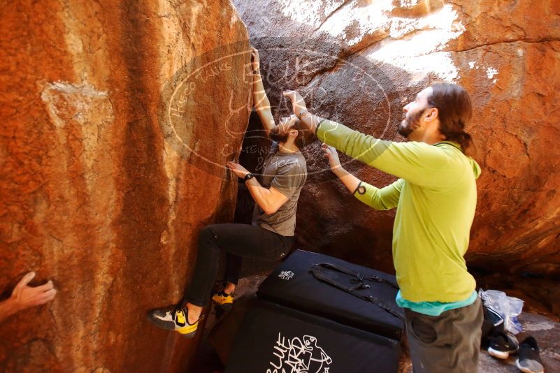 Bouldering in Hueco Tanks on 02/14/2020 with Blue Lizard Climbing and Yoga

Filename: SRM_20200214_1149460.jpg
Aperture: f/2.8
Shutter Speed: 1/250
Body: Canon EOS-1D Mark II
Lens: Canon EF 16-35mm f/2.8 L