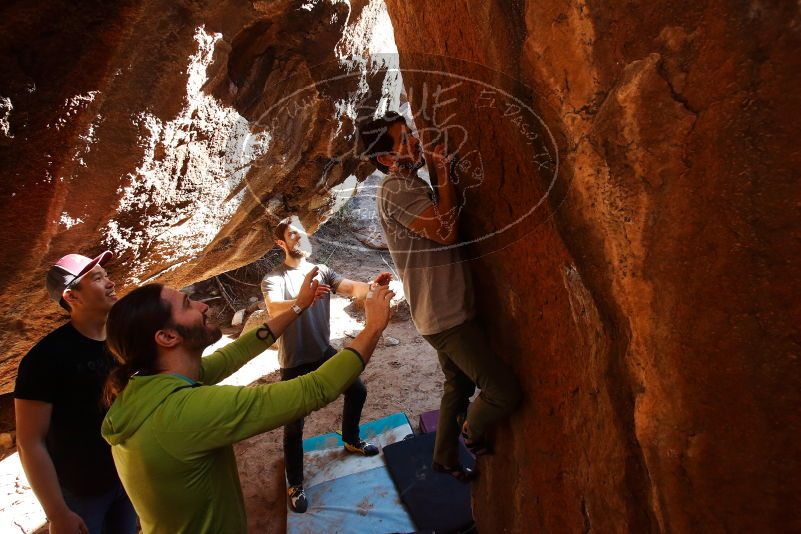 Bouldering in Hueco Tanks on 02/14/2020 with Blue Lizard Climbing and Yoga

Filename: SRM_20200214_1151380.jpg
Aperture: f/6.3
Shutter Speed: 1/200
Body: Canon EOS-1D Mark II
Lens: Canon EF 16-35mm f/2.8 L