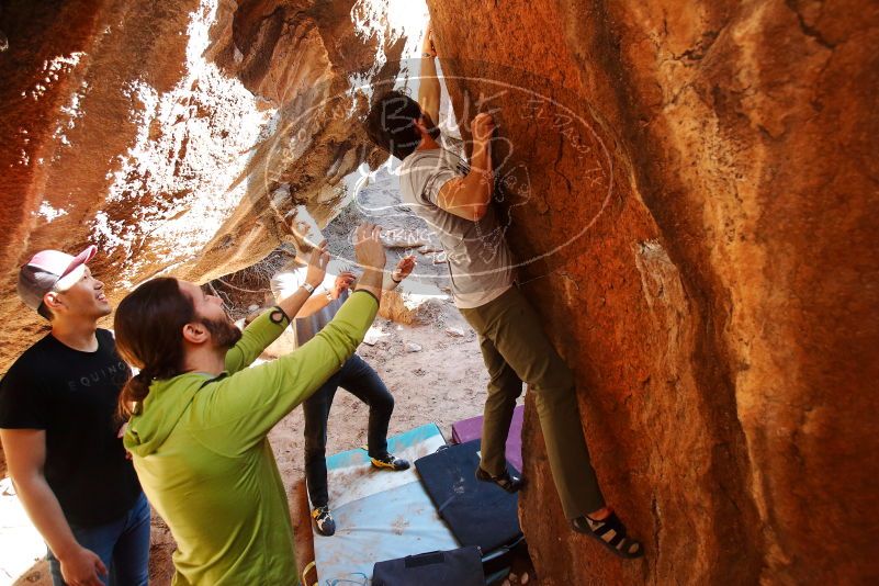 Bouldering in Hueco Tanks on 02/14/2020 with Blue Lizard Climbing and Yoga

Filename: SRM_20200214_1151500.jpg
Aperture: f/4.0
Shutter Speed: 1/250
Body: Canon EOS-1D Mark II
Lens: Canon EF 16-35mm f/2.8 L