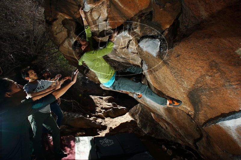 Bouldering in Hueco Tanks on 02/14/2020 with Blue Lizard Climbing and Yoga

Filename: SRM_20200214_1207410.jpg
Aperture: f/8.0
Shutter Speed: 1/250
Body: Canon EOS-1D Mark II
Lens: Canon EF 16-35mm f/2.8 L