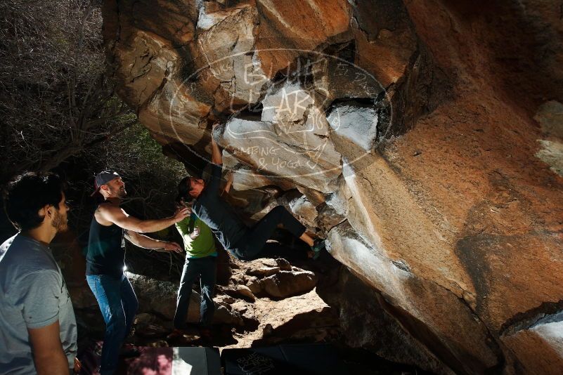 Bouldering in Hueco Tanks on 02/14/2020 with Blue Lizard Climbing and Yoga

Filename: SRM_20200214_1208520.jpg
Aperture: f/8.0
Shutter Speed: 1/250
Body: Canon EOS-1D Mark II
Lens: Canon EF 16-35mm f/2.8 L